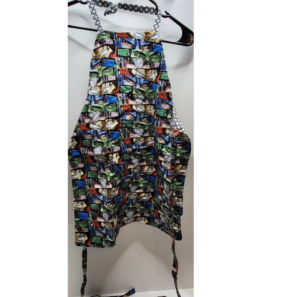 Marvel Avenger Eyes Characters Unisex Kids Cook BBQ Apron Bib Homemade